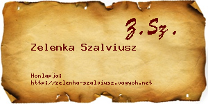Zelenka Szalviusz névjegykártya